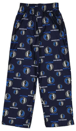 Outerstuff NBA Boys Youth (4-16) Dallas Mavericks All-Over Print Lounge Pant, Blue