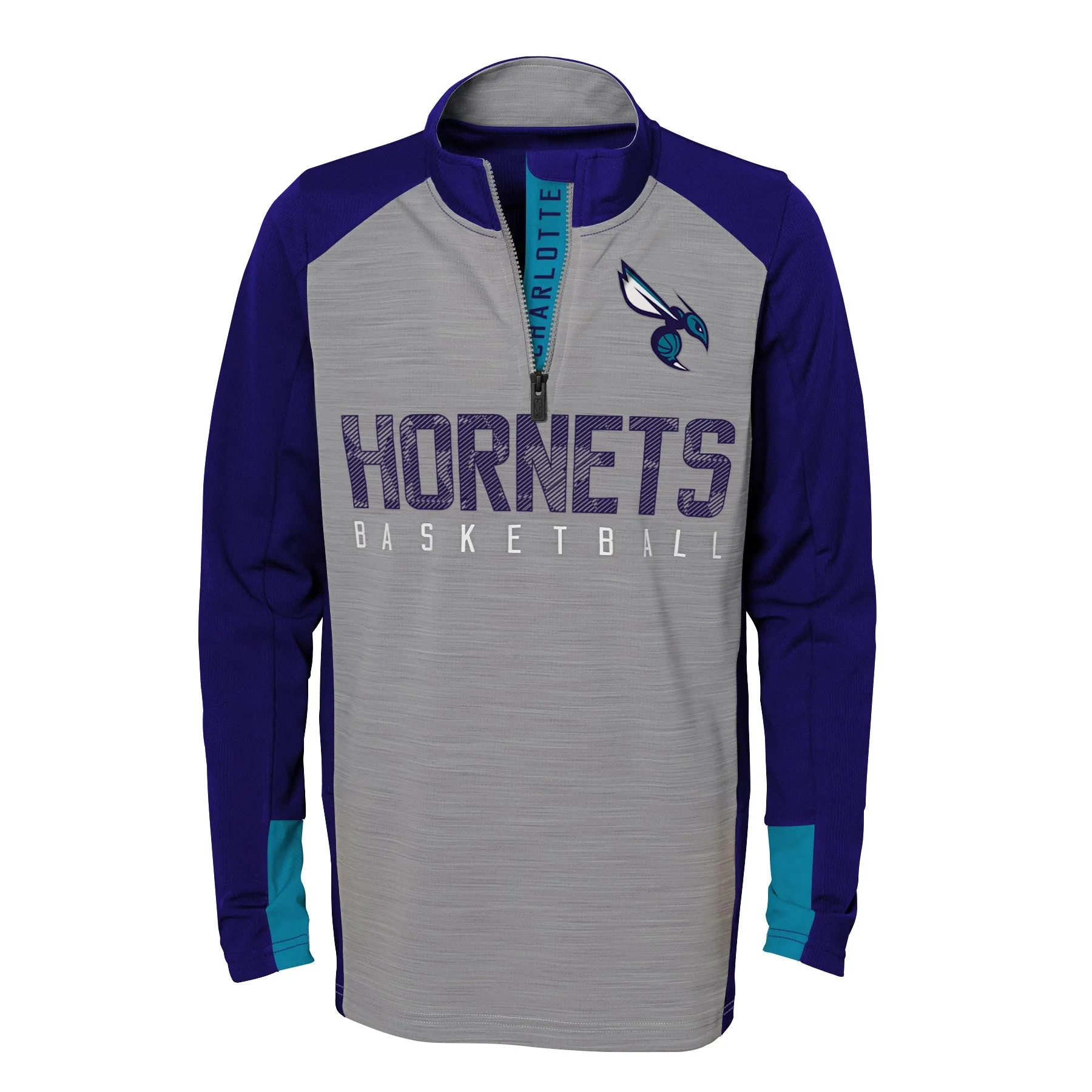 Outerstuff NBA Youth Boys Charlotte Hornets "Shooter" 1/4 Zip Sweater