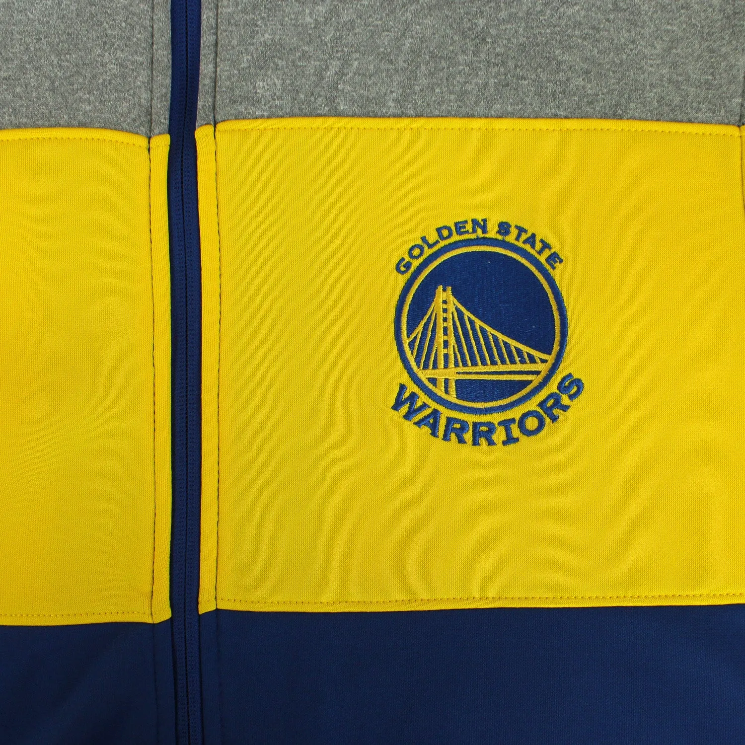 OuterStuff NBA Youth Golden State Warriors Performance Full Zip Stripe Jacket