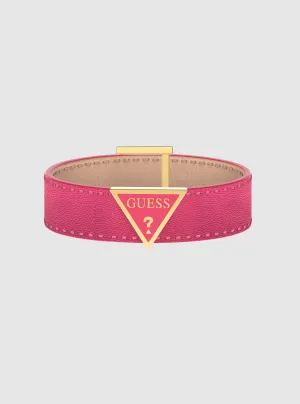 Pink Triangle Logo Bracelet Guess