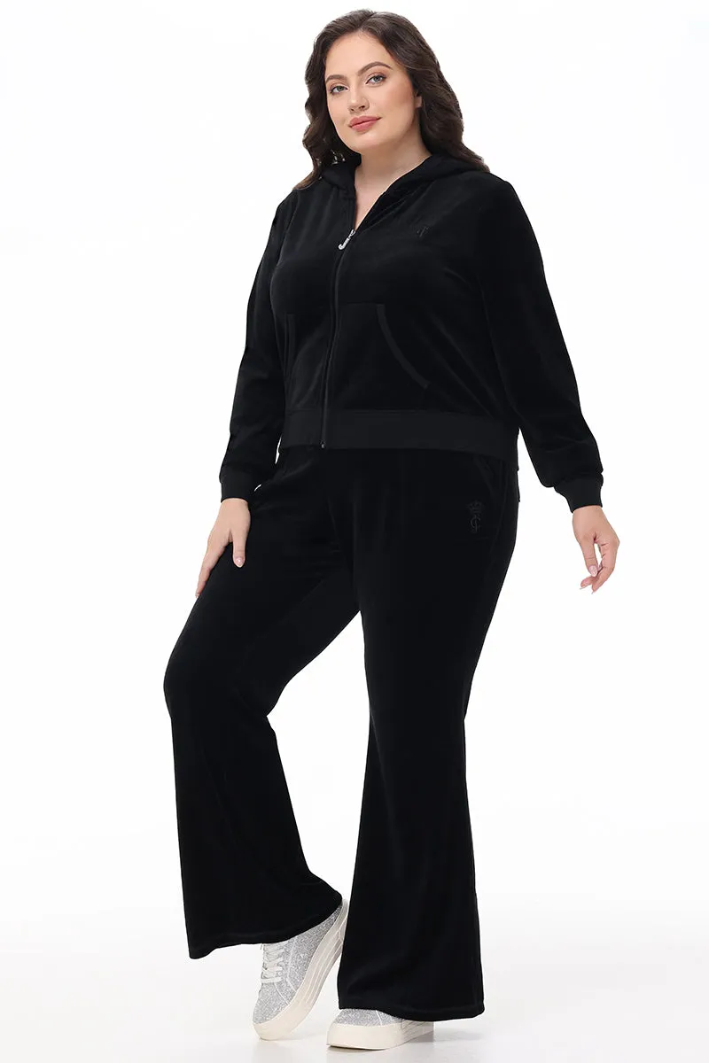 Plus-Size Heritage Cotton Velour Hoodie by Juicy Couture