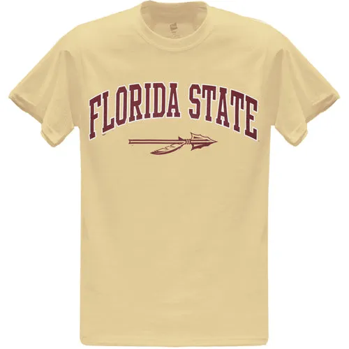 Ragz Adult/Unisex Florida State Spear Value Priced Short Sleeve T-shirt - Vegas Gold