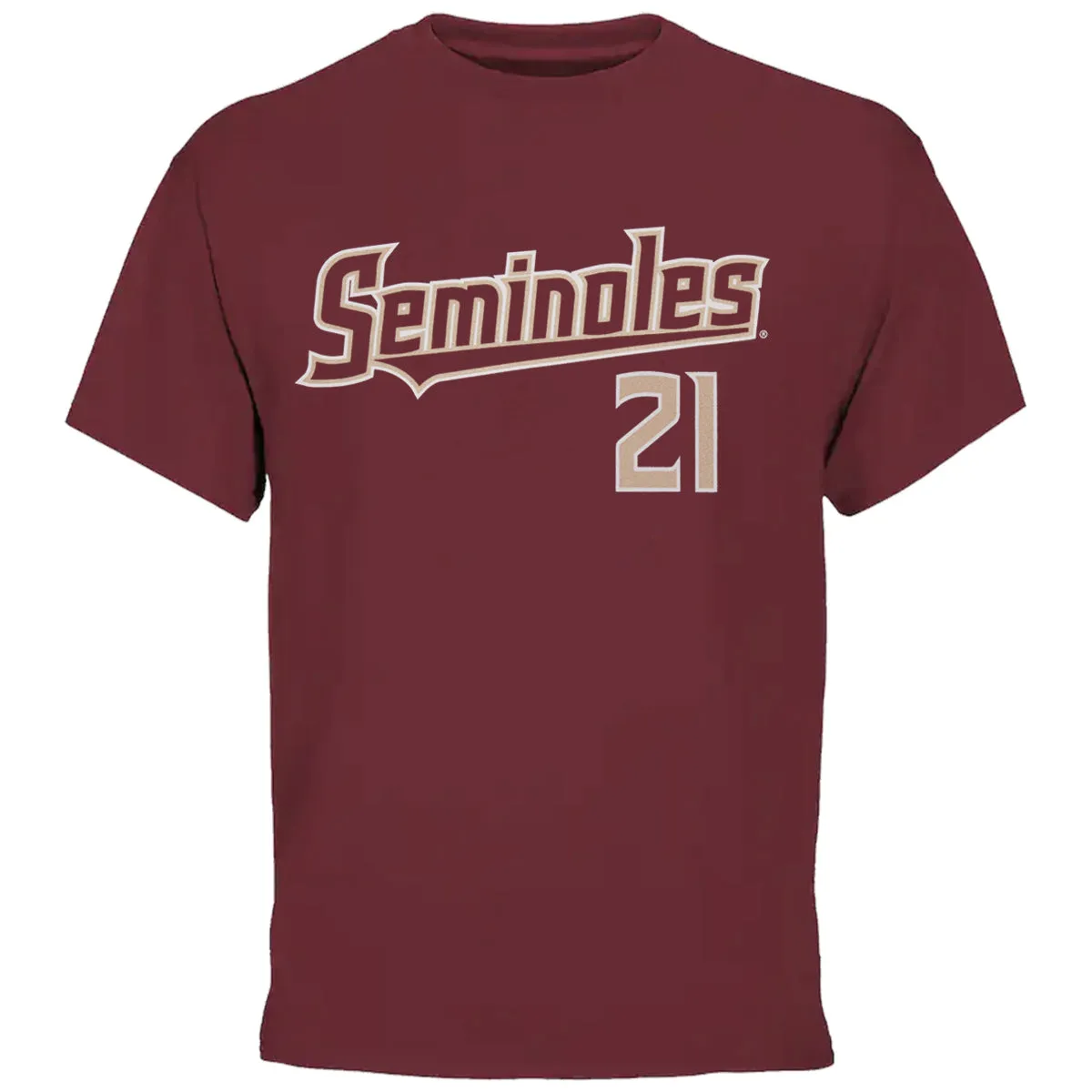 Retro Brand Adult/Unisex Seminoles Carson Montgomery #21 Short Sleeve T-shirt