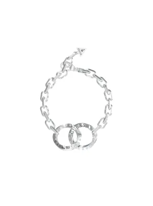 Silver Forever Double Links Crystal Bracelet Guess