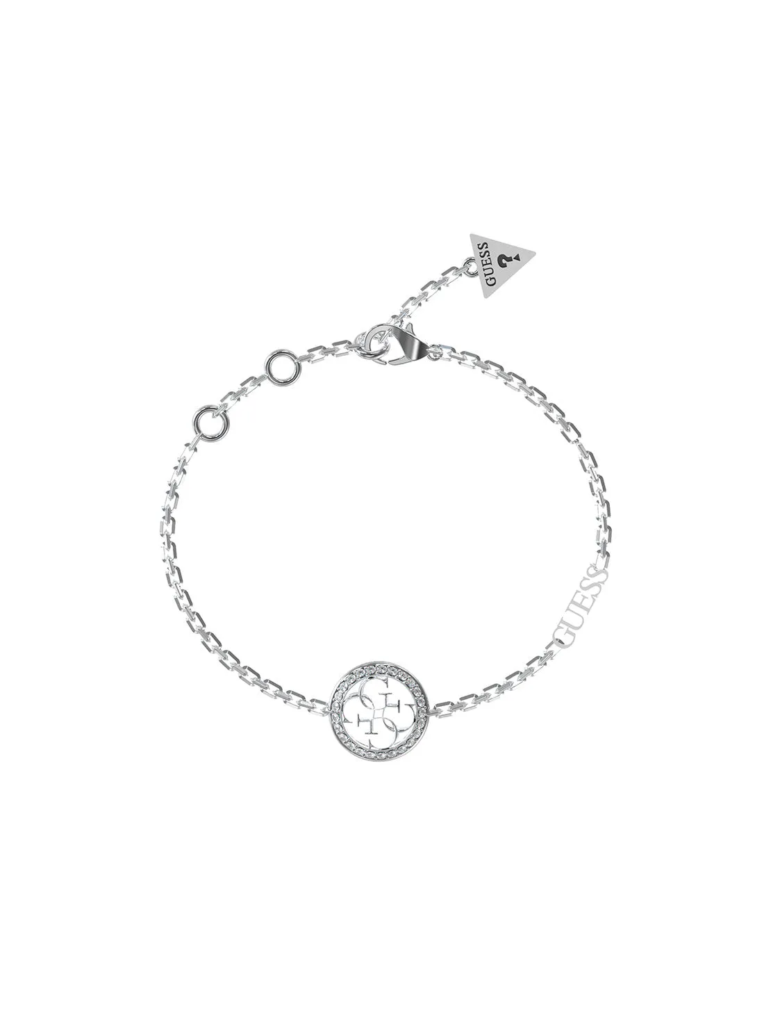 Silver Quattro G Logo Bracelet Guess