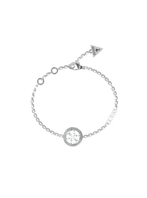 Silver Quattro G Logo Bracelet Guess