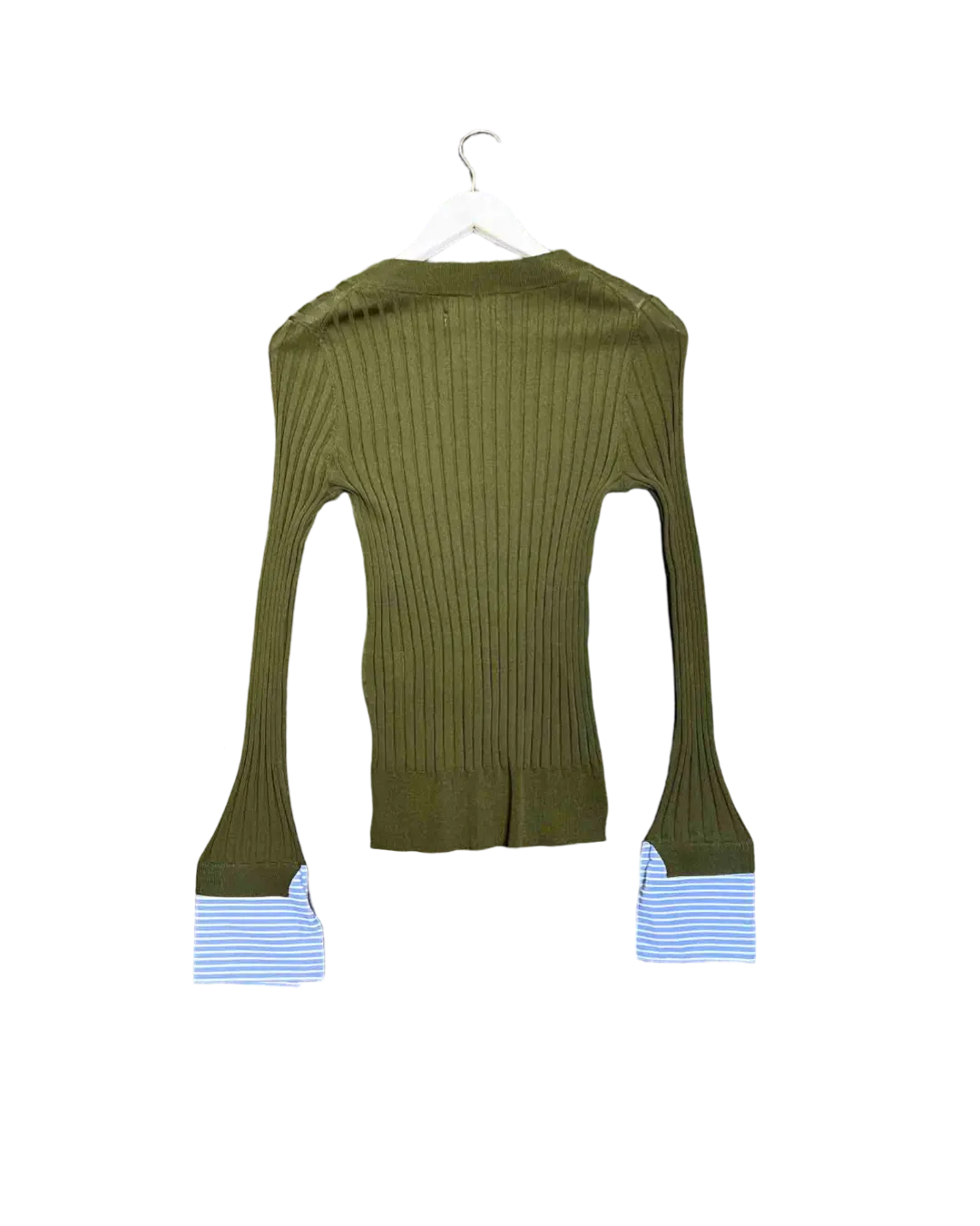 Size S | Essential Antwerp Ribbed Knit Contrast Cuff Jumper