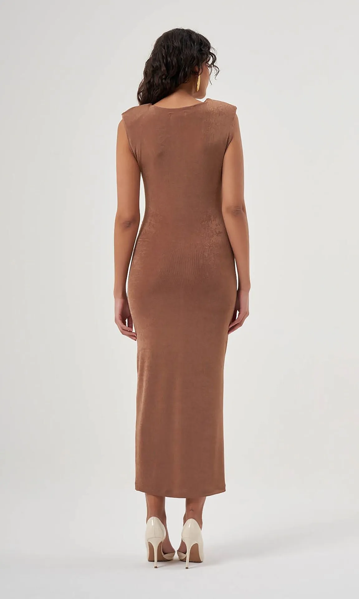 Sleeveless Gathered Dress