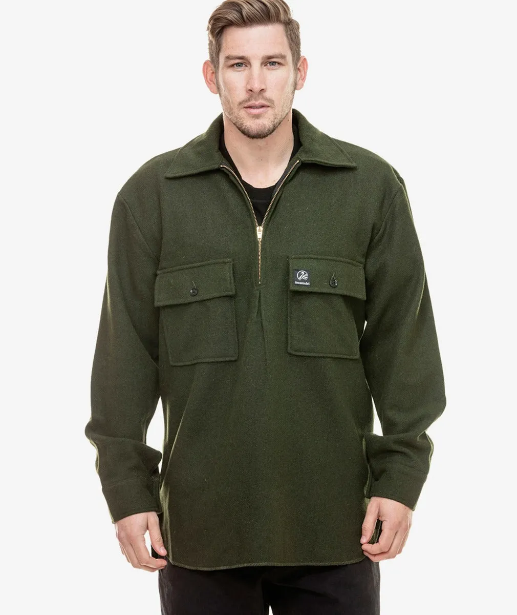 Swanndri Men's Ranger Wool Zip Front Bushshirt