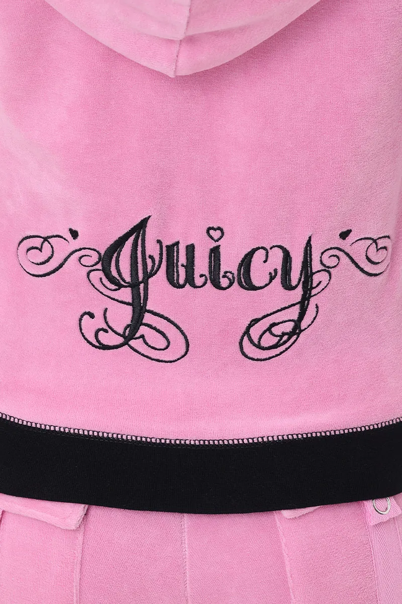 Sweetheart Cotton Velour Hoodie by Juicy Couture