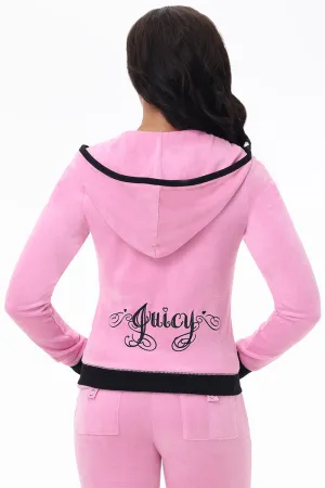 Sweetheart Cotton Velour Hoodie by Juicy Couture