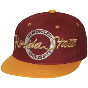 The Game Vault Florida State University Seminoles Circle Design Adjustable Cap - Garnet/Gold
