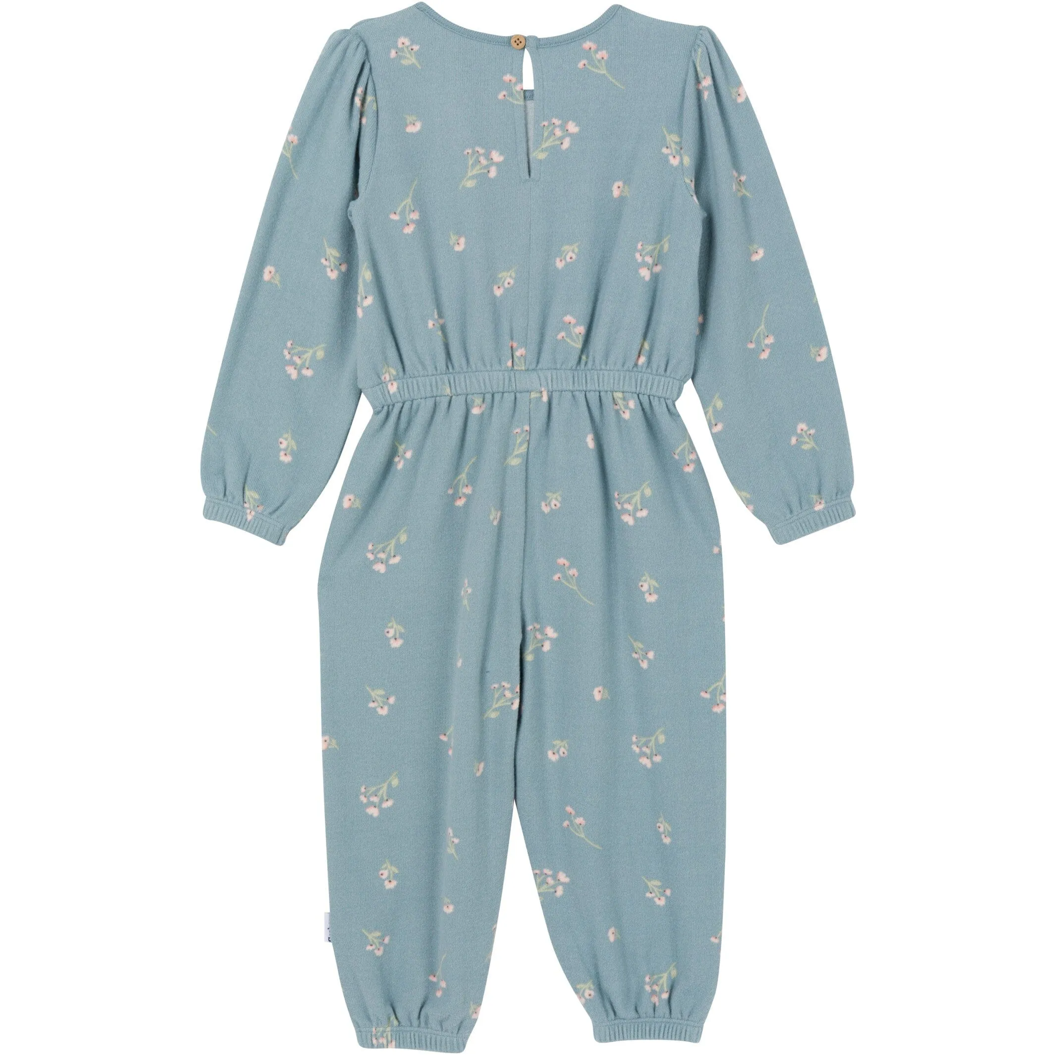 Toddler Girls Blue Floral Hacci Jumpsuit Gerber Childrenswea