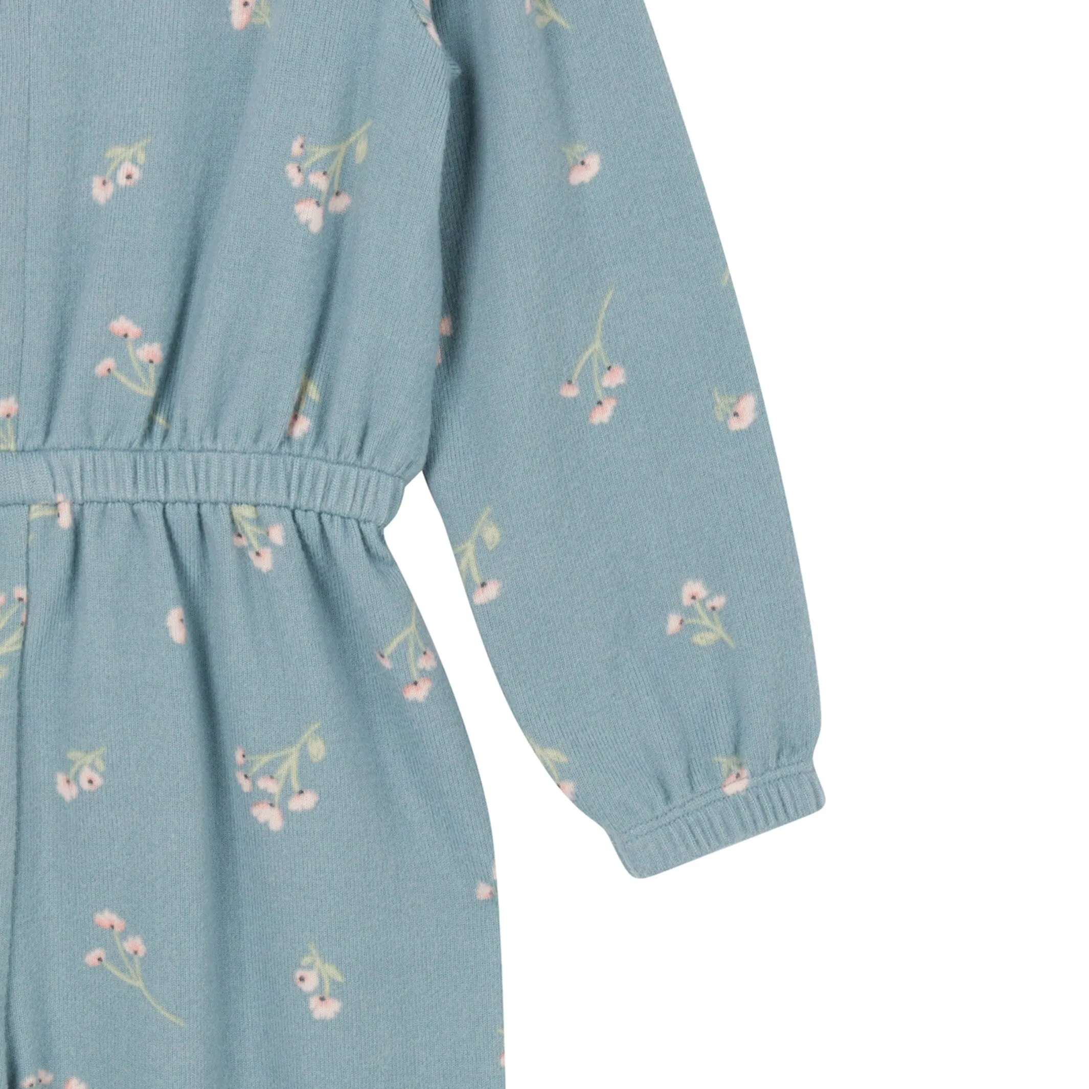 Toddler Girls Blue Floral Hacci Jumpsuit Gerber Childrenswea