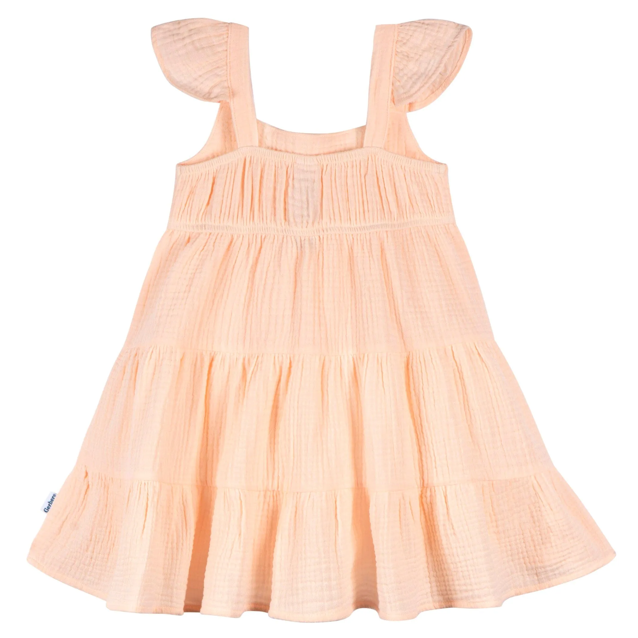 Toddler Girls Blush Tiered Cotton Gauze Dress Gerber Childrenswea