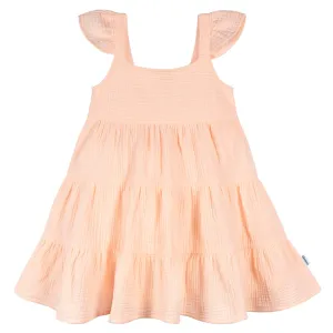 Toddler Girls Blush Tiered Cotton Gauze Dress Gerber Childrenswea