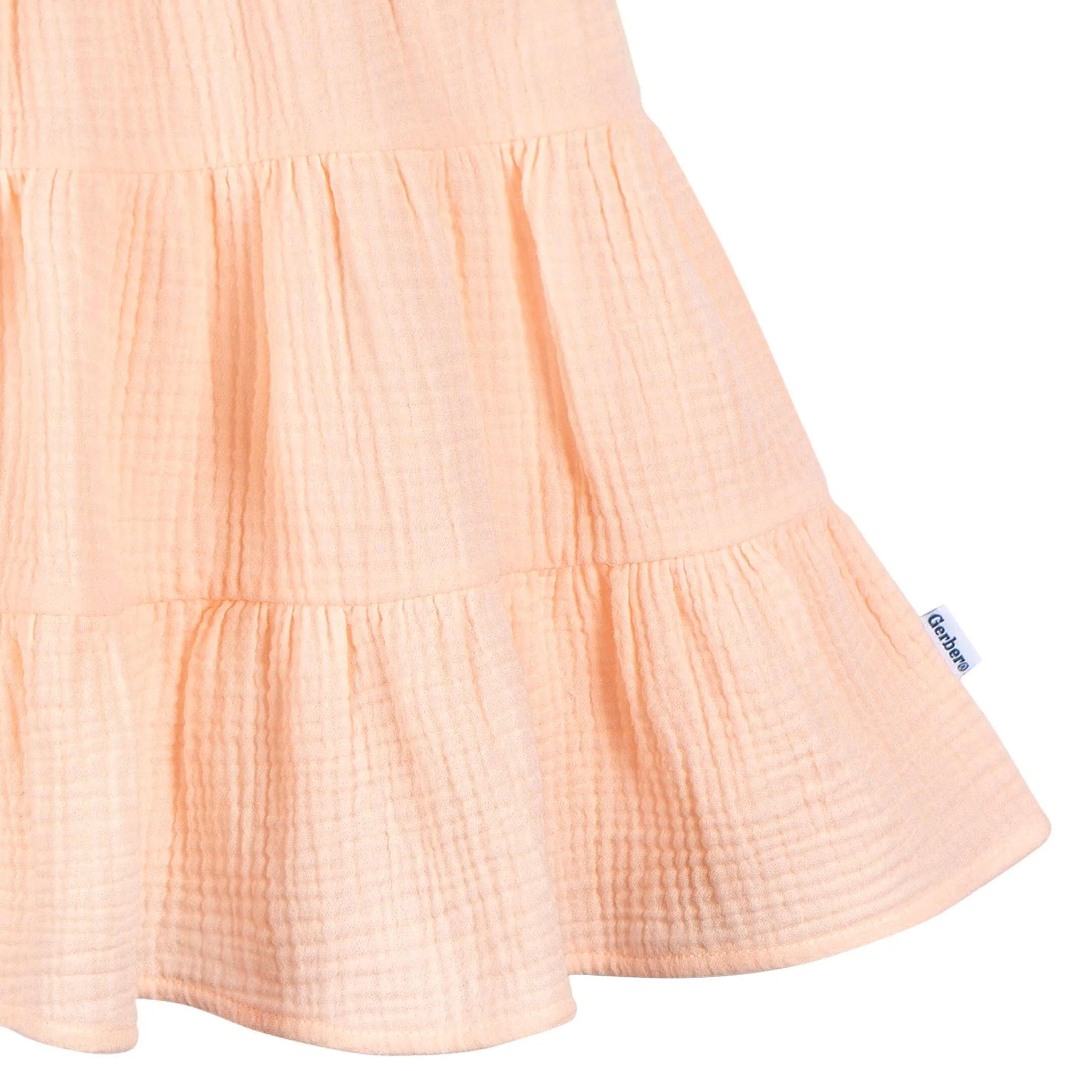 Toddler Girls Blush Tiered Cotton Gauze Dress Gerber Childrenswea