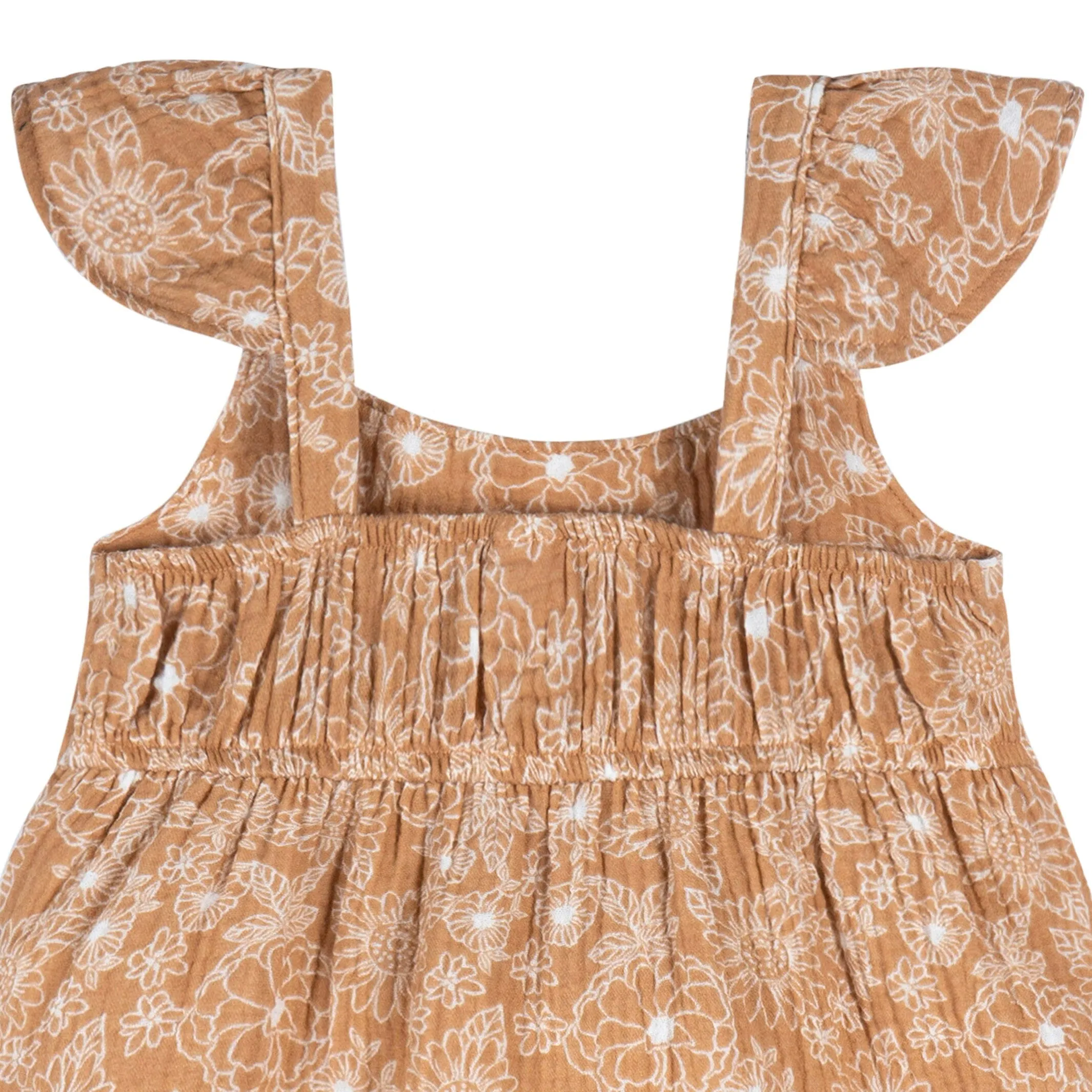 Toddler Girls Groovy Floral Tiered Cotton Gauze Dress Gerber Childrenswea