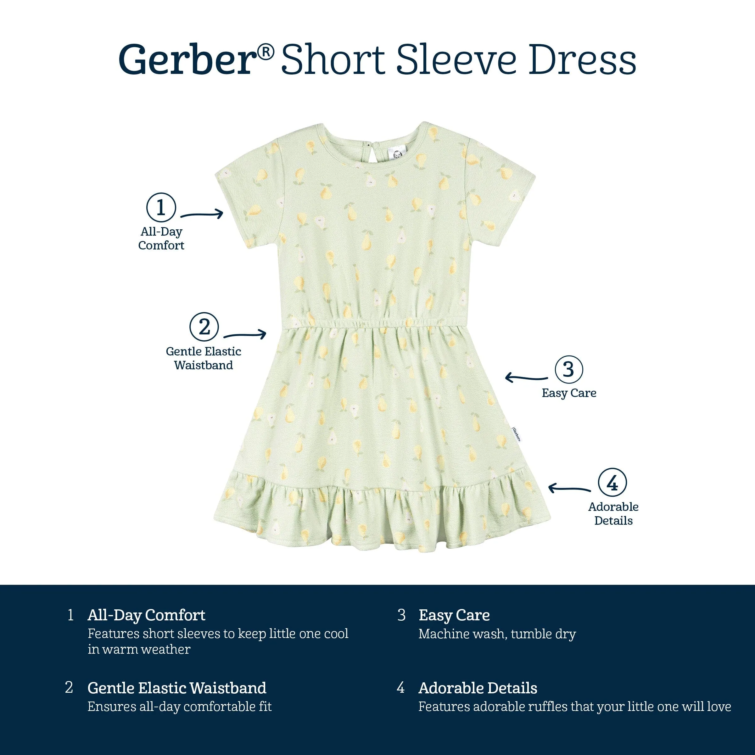 Toddler Girls Pears Dress Gerber Childrenswea