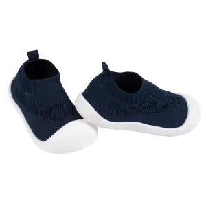Toddler Neutral Navy Stretchy Knit Slip-On Sneaker Gerber Childrenswea