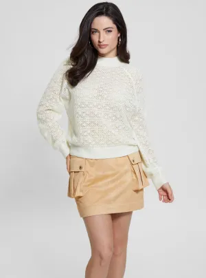 White Kensley Knit Jumper Guess