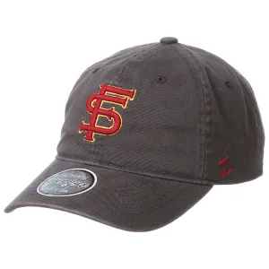 Zephyr College Vault Interlocking FS Adjustable Relaxed Twill Hat - Black