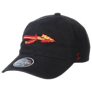 Zephyr College Vault Spear Adjustable Relaxed Twill Hat - Black