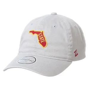 Zephyr College Vault State of Florida Adjustable Relaxed Twill Hat - Grey