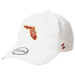 Zephyr College Vault State of Florida Adjustable Relaxed Twill Hat - White